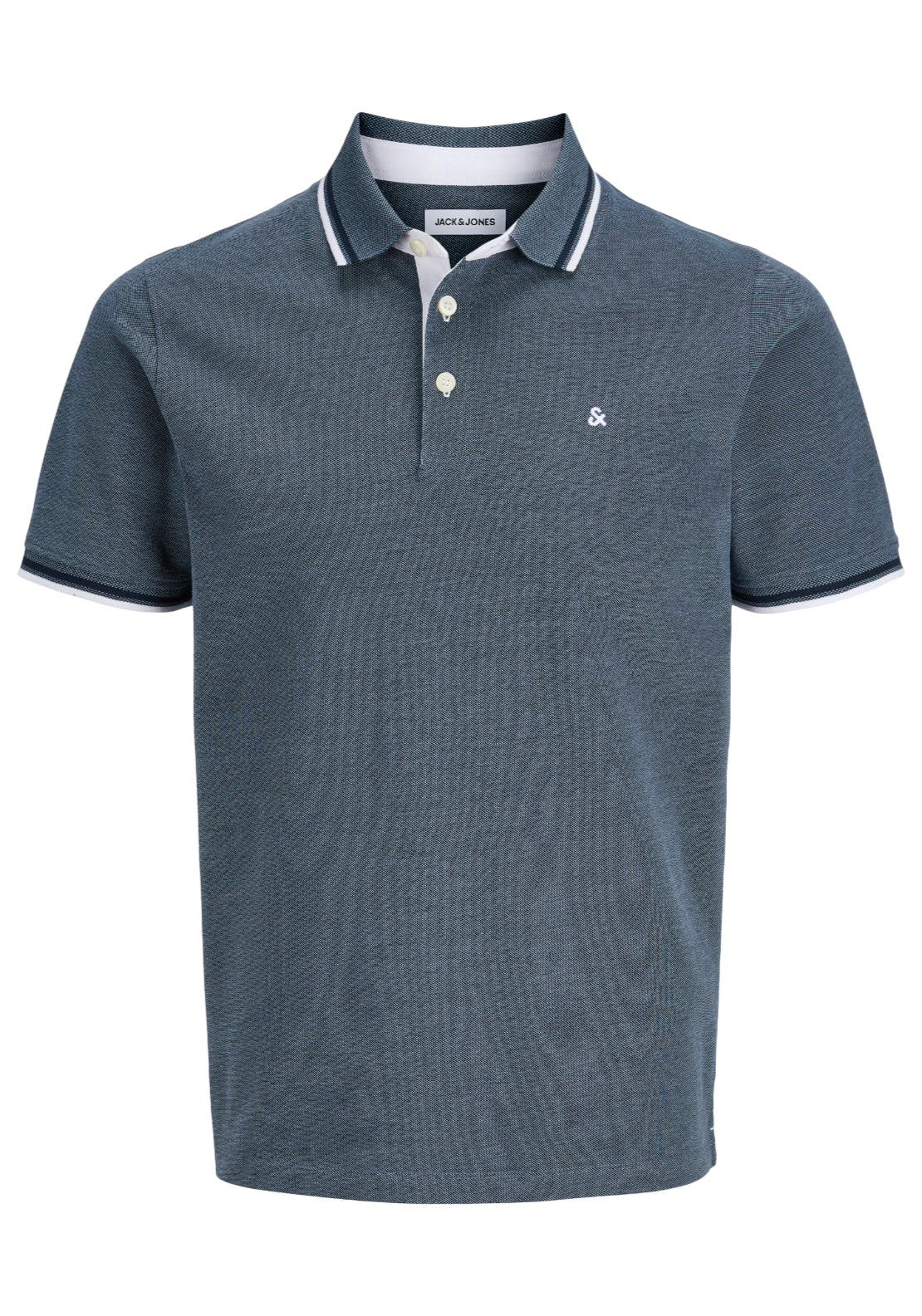 Jack &amp; Jones Paulos Short Sleeve Polo - Blue 7 Shaws Department Stores