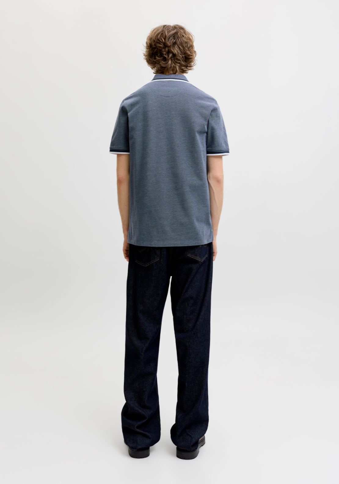 Jack &amp; Jones Paulos Short Sleeve Polo - Blue 2 Shaws Department Stores
