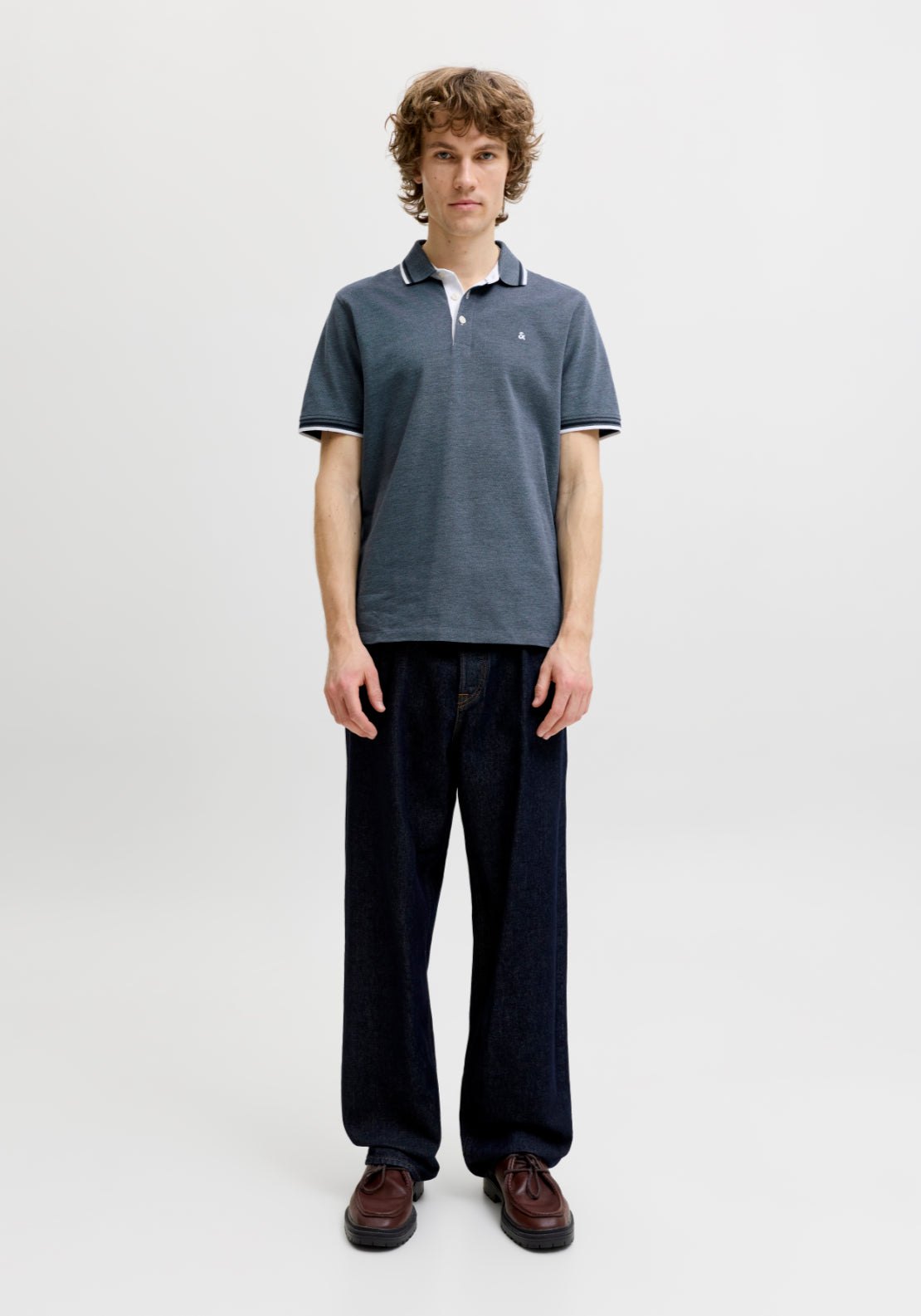 Jack &amp; Jones Paulos Short Sleeve Polo - Blue 6 Shaws Department Stores