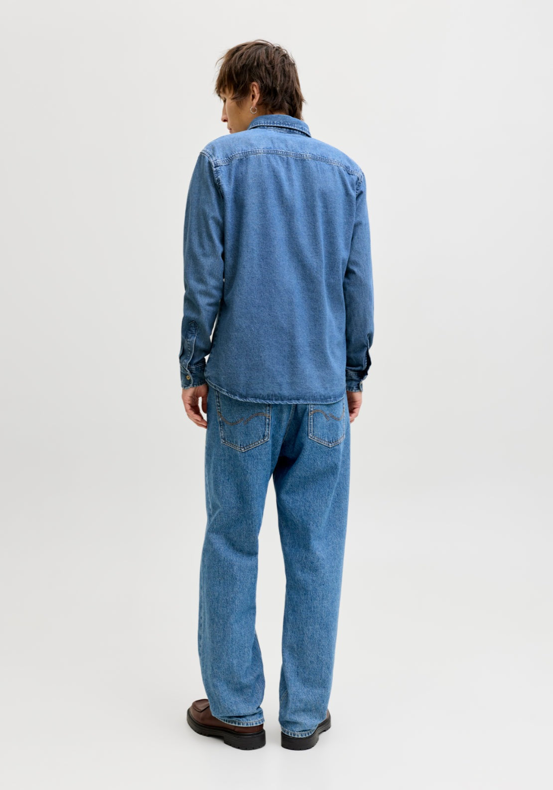 Jack &amp; Jones Slim Fit Denim Shirt - Blue 2 Shaws Department Stores