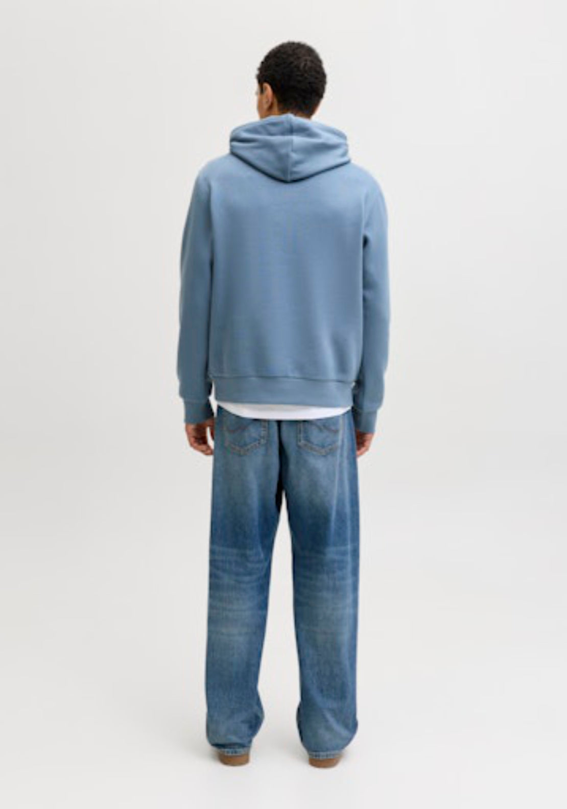 Jack &amp; Jones Logo Sweats Hoodie - Blue 2 Shaws Department Stores
