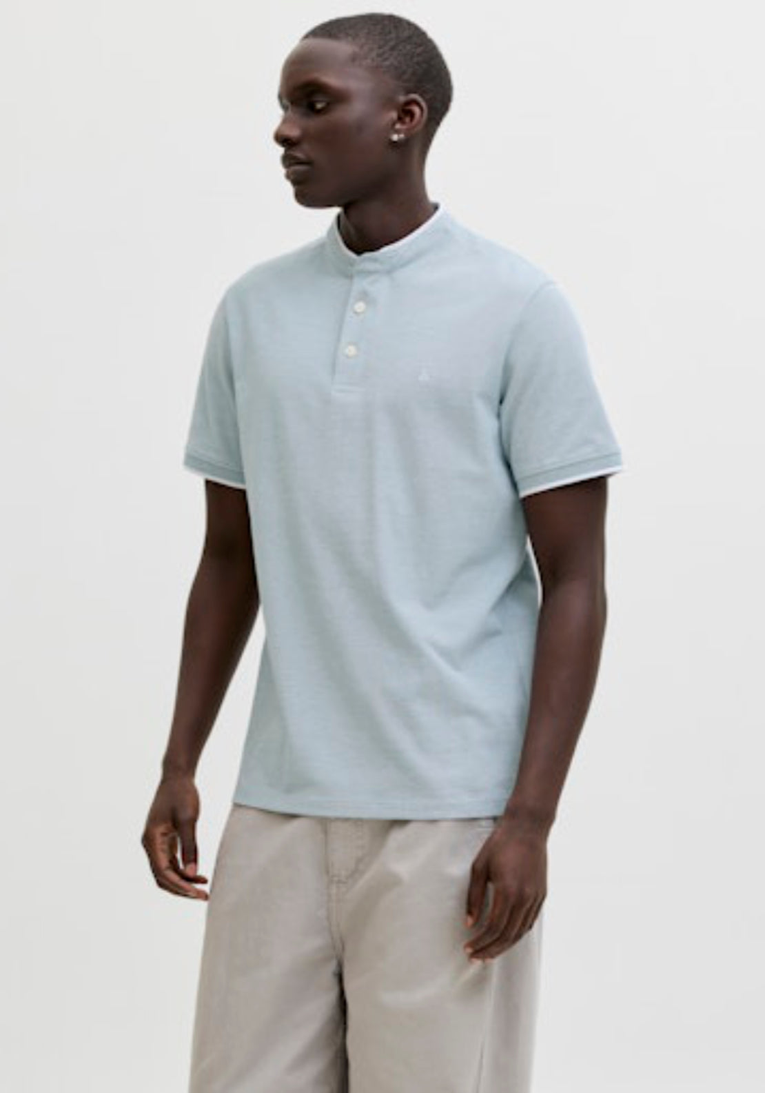 Jack &amp; Jones Casual Plain Polo Shirt - Blue 1 Shaws Department Stores