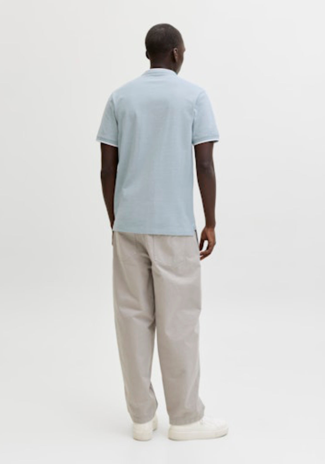 Jack &amp; Jones Casual Plain Polo Shirt - Blue 2 Shaws Department Stores