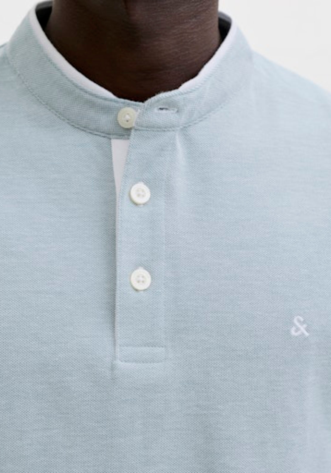 Jack &amp; Jones Casual Plain Polo Shirt - Blue 4 Shaws Department Stores