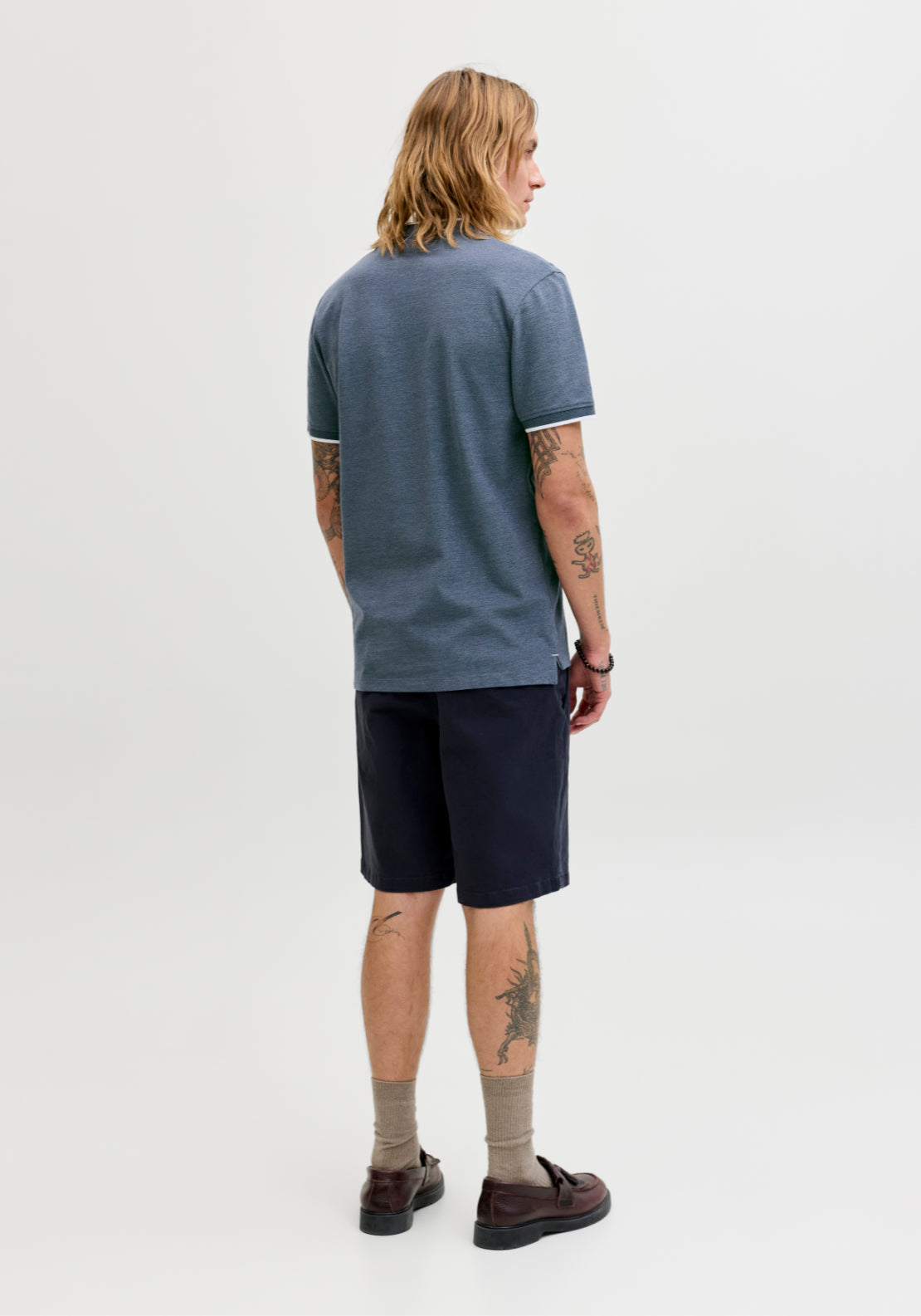 Jack &amp; Jones Mao Casual Polo - Blue 2 Shaws Department Stores