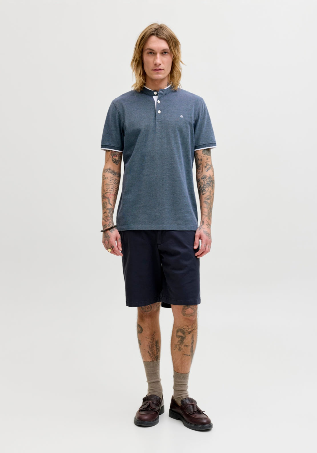 Jack &amp; Jones Mao Casual Polo - Blue 6 Shaws Department Stores