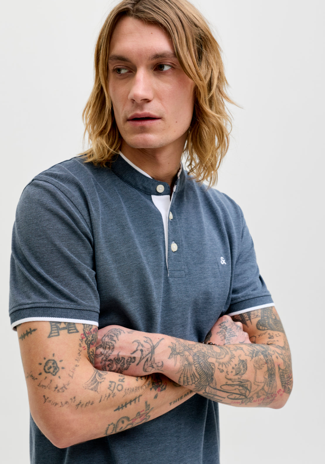Jack &amp; Jones Mao Casual Polo - Blue 3 Shaws Department Stores