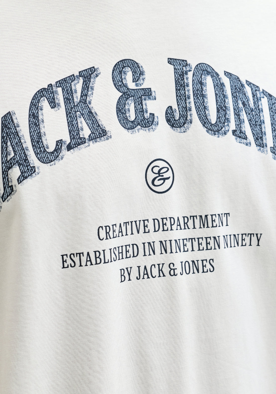 Jack &amp; Jones Short Sleeve T-Shirt - Clouddancer 6 Shaws Department Stores