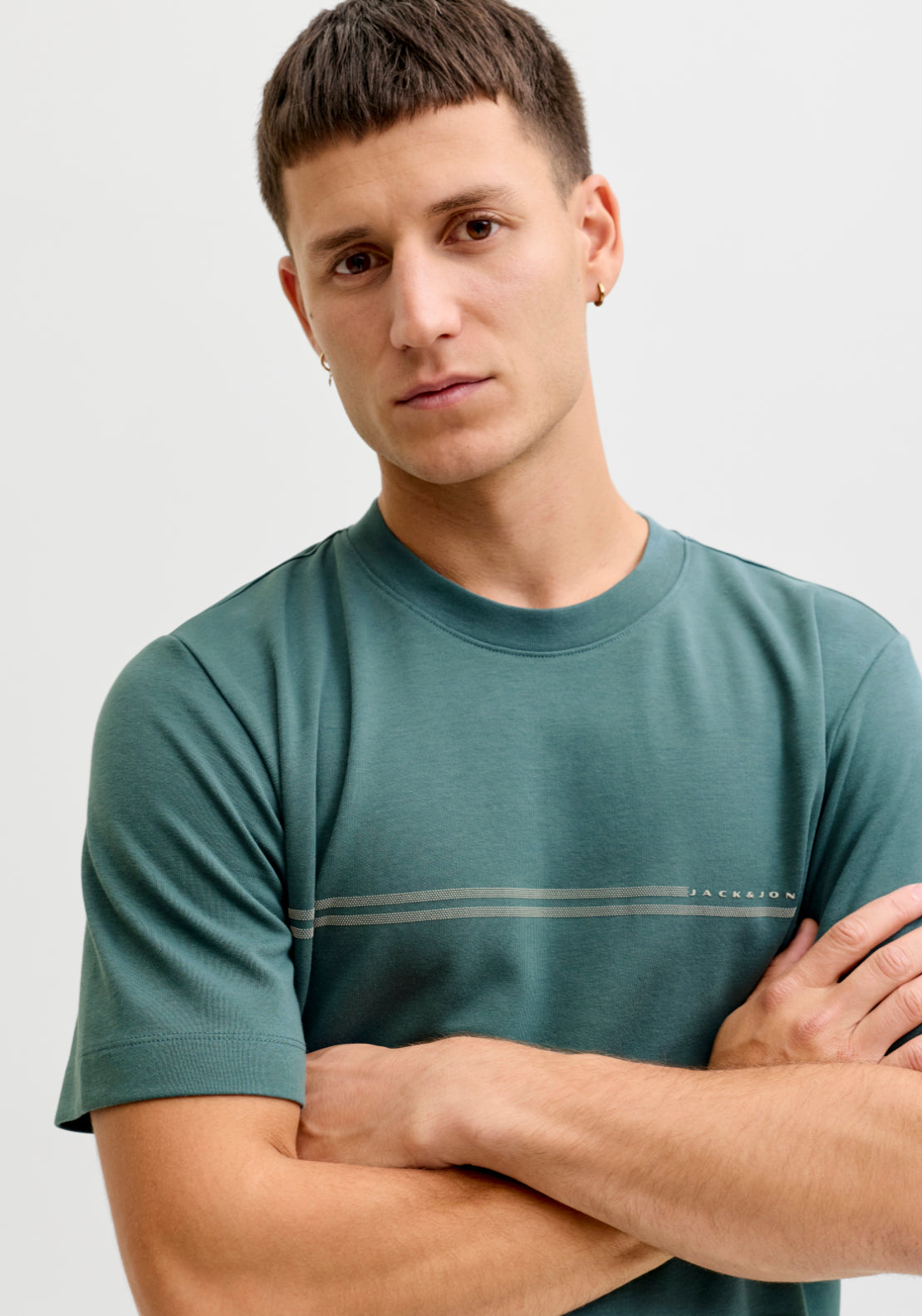 Jack &amp; Jones Short Sleeve T-Shirt - North Atlantic 3 Shaws Department Stores