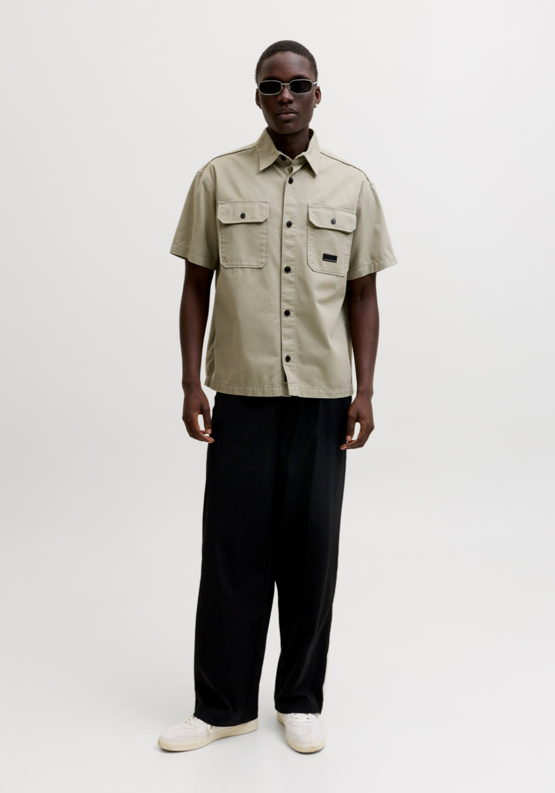 Jack &amp; Jones Short sleeve Classic Fusion Shirt - Shadow 6 Shaws Department Stores