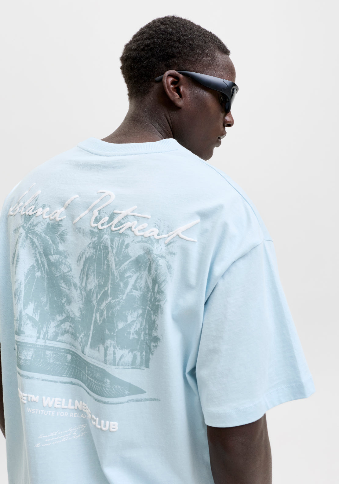 Jack &amp; Jones Short Sleeve Script Back Print Tee - Omphalodes 3 Shaws Department Stores