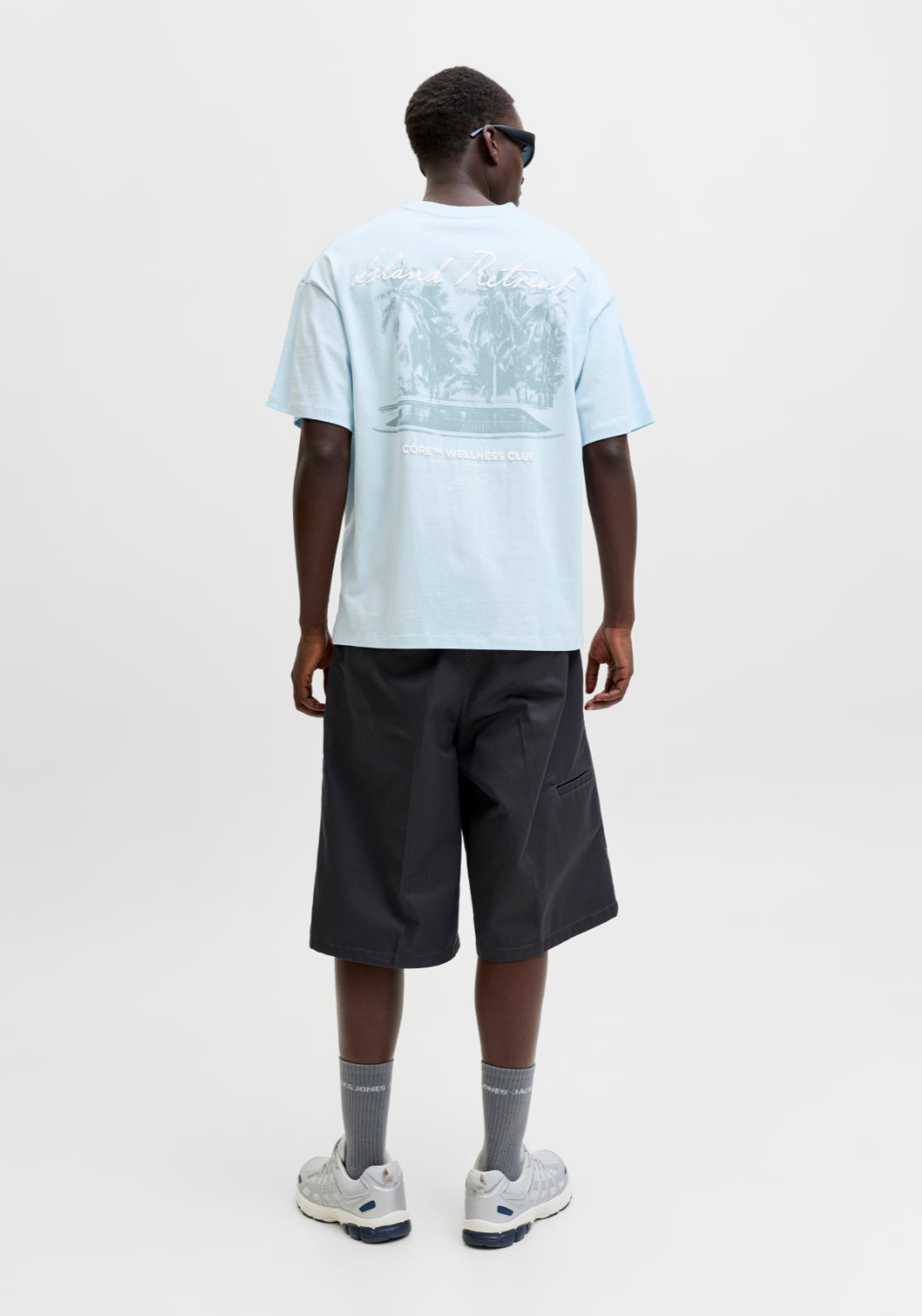 Jack &amp; Jones Short Sleeve Script Back Print Tee - Omphalodes 2 Shaws Department Stores