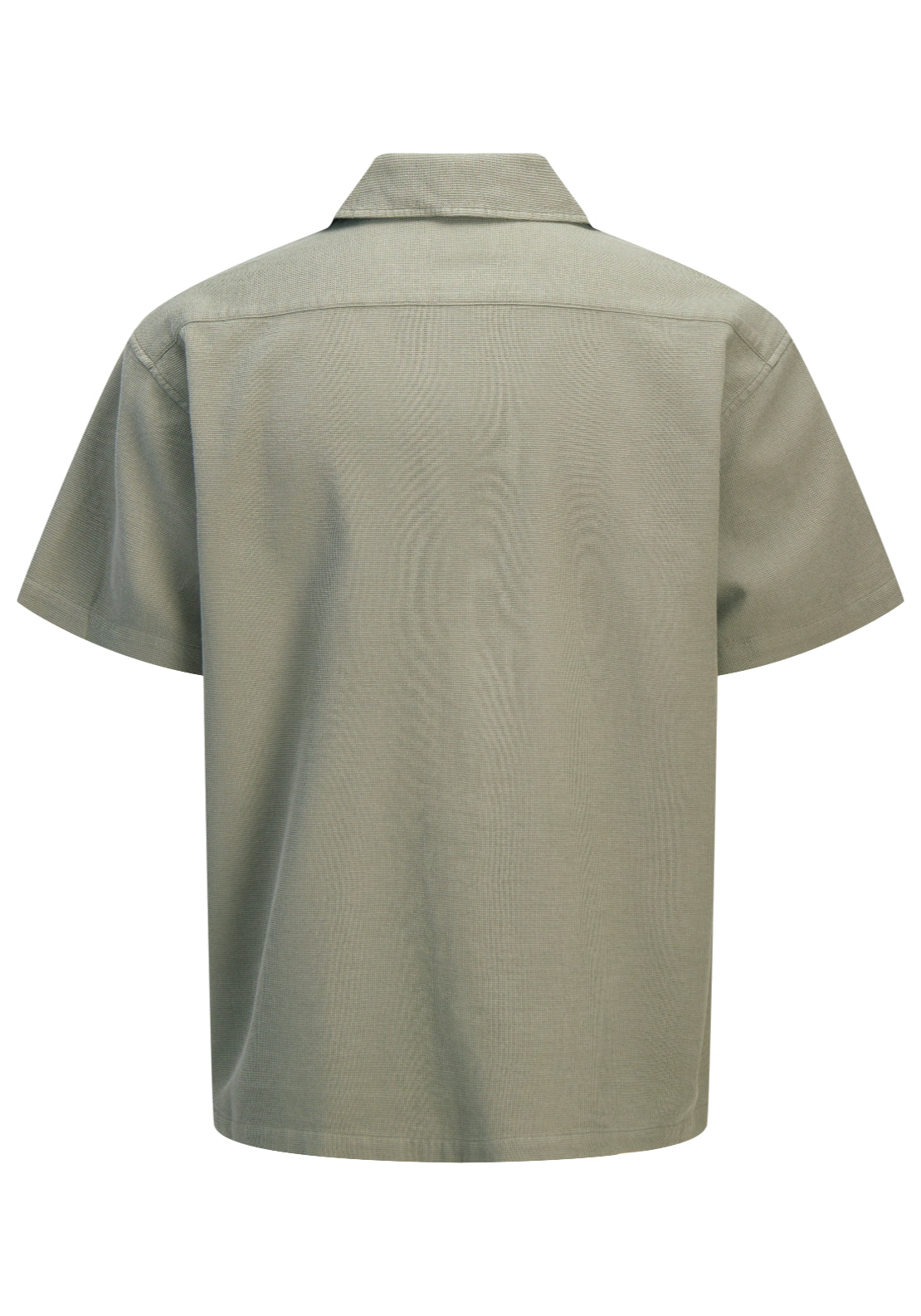 Jack &amp; Jones Short Sleeve Waffle Resort Shirt - Vetiver 7 Shaws Department Stores