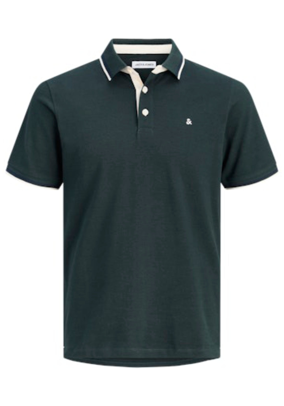 Jack &amp; Jones Essential Short Sleeve Polo Shirt - Scarab 1 Shaws Department Stores
