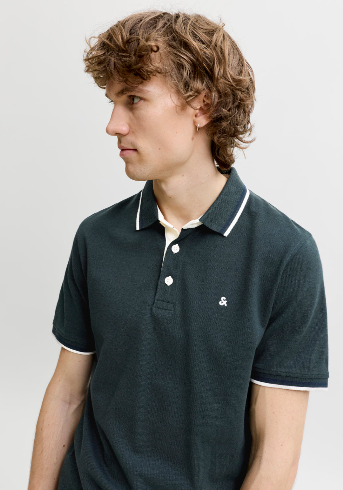 Jack &amp; Jones Paulos Short Sleeve Polo - Scarab Play 3 Shaws Department Stores