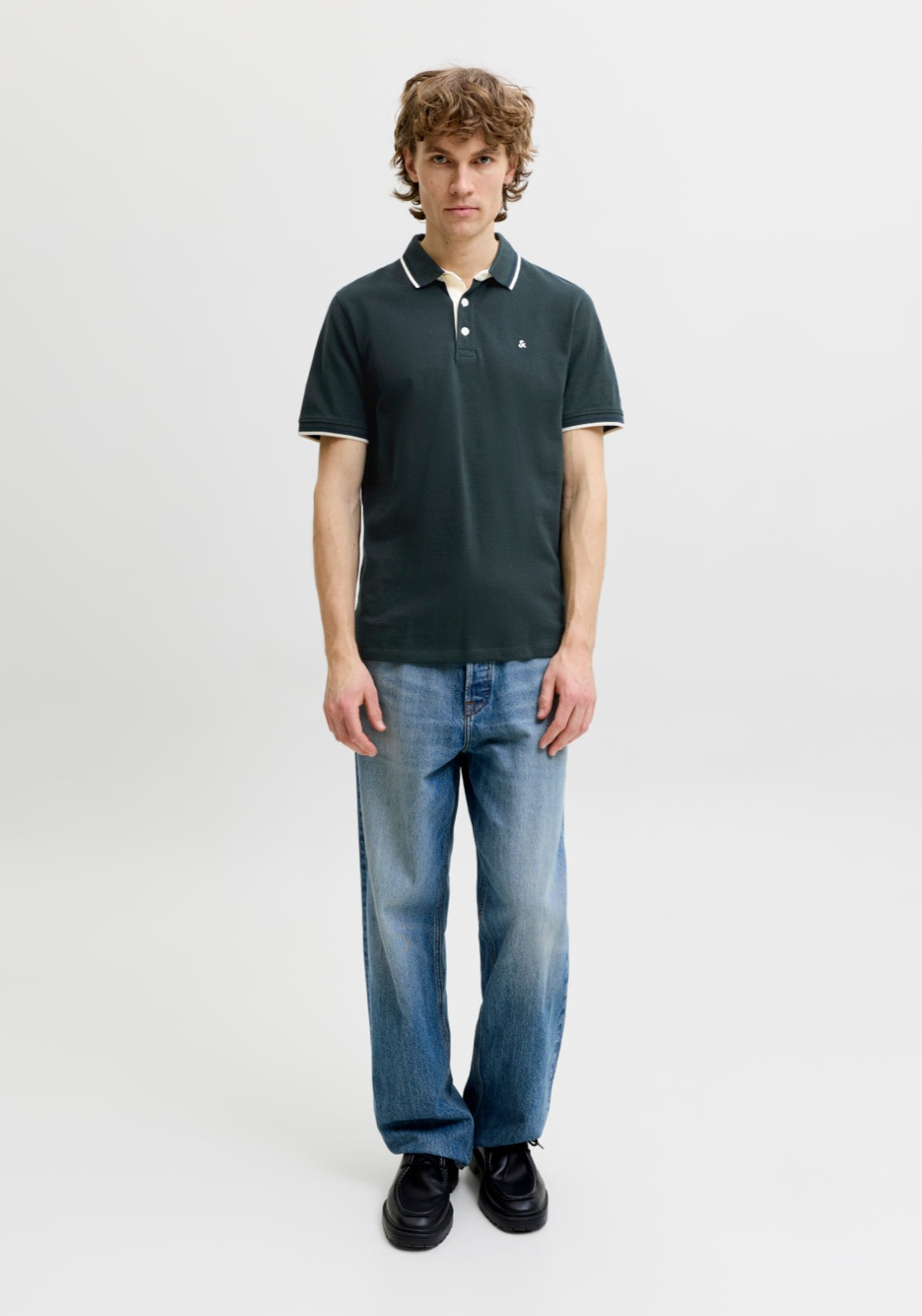 Jack &amp; Jones Paulos Short Sleeve Polo - Scarab Play 6 Shaws Department Stores