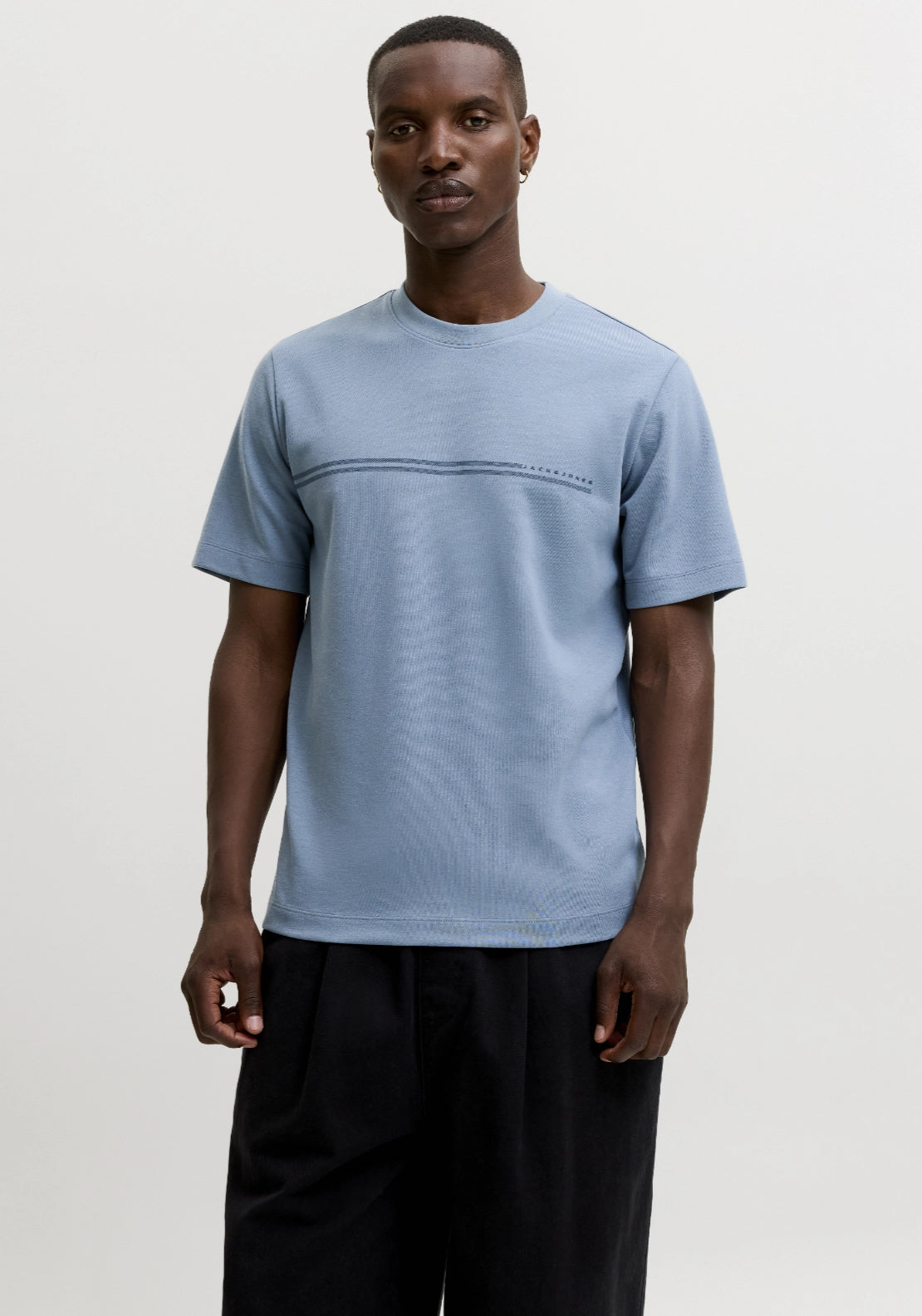 Casual Graphic Tee - Blue