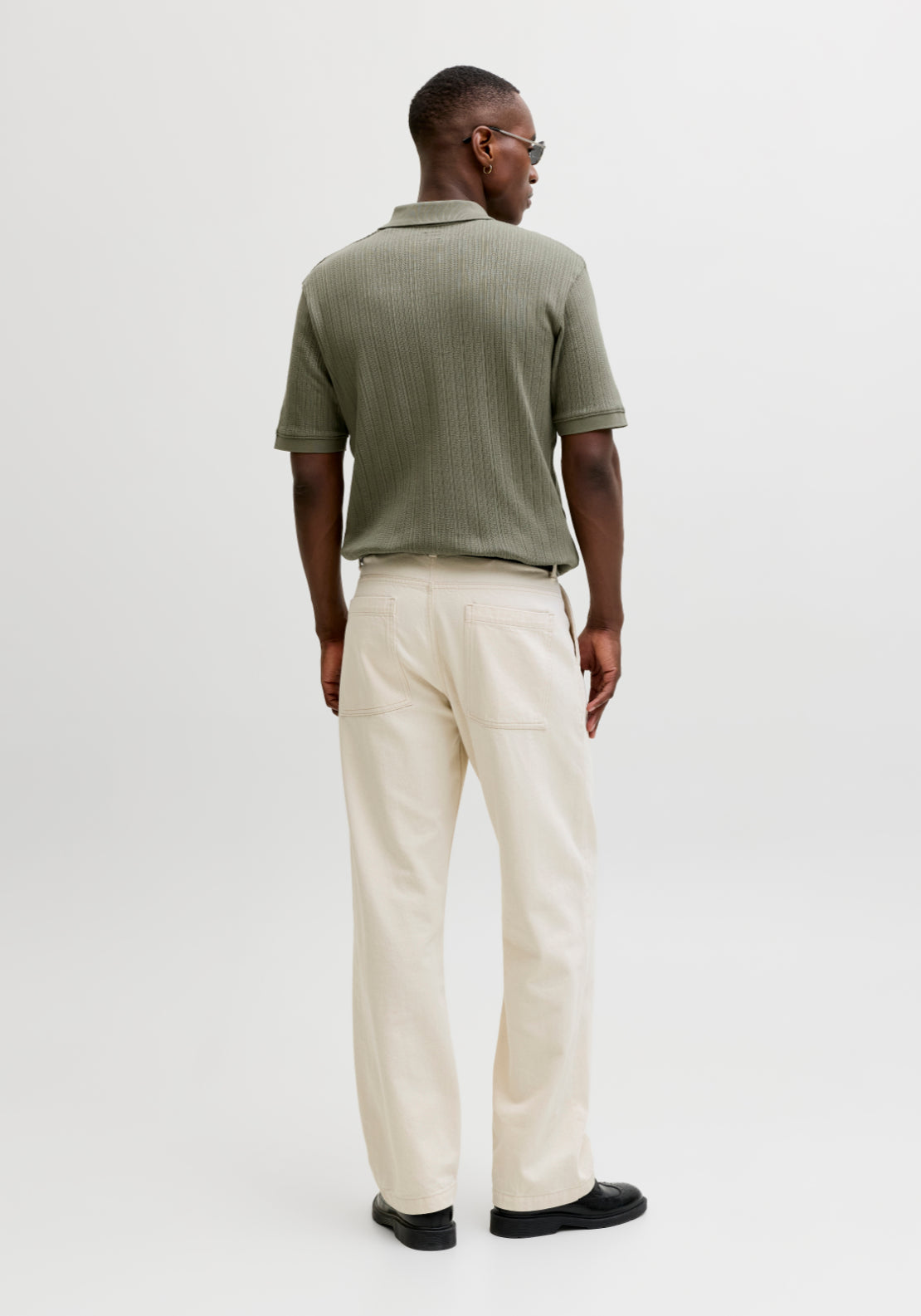 Jack &amp; Jones Short Sleeve Cotton Polo - Smokey Olive 2 Shaws Department Stores
