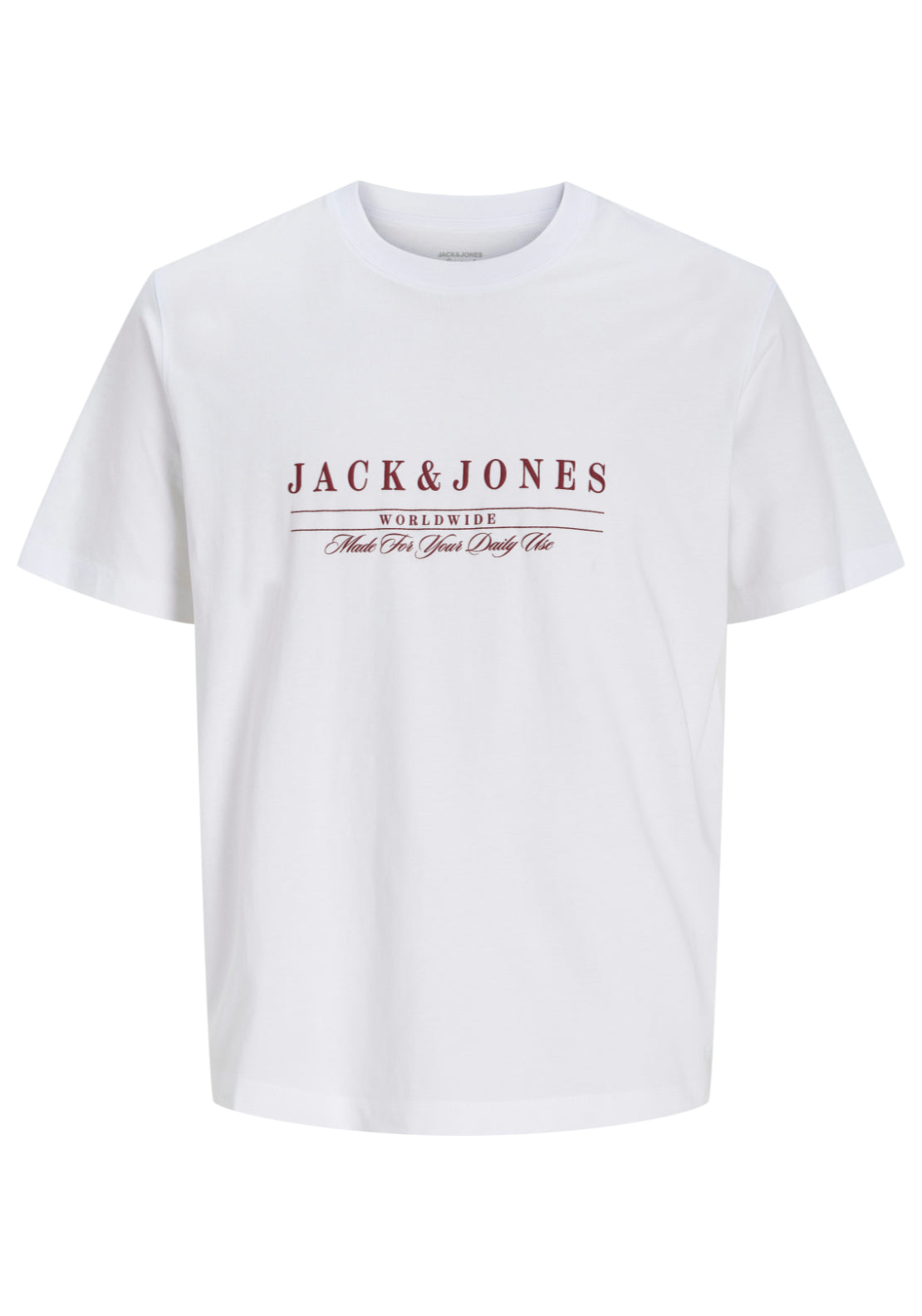 Jack &amp; Jones Short Sleeve Branded Cotton T-Shirt - White 7 Shaws Department Stores