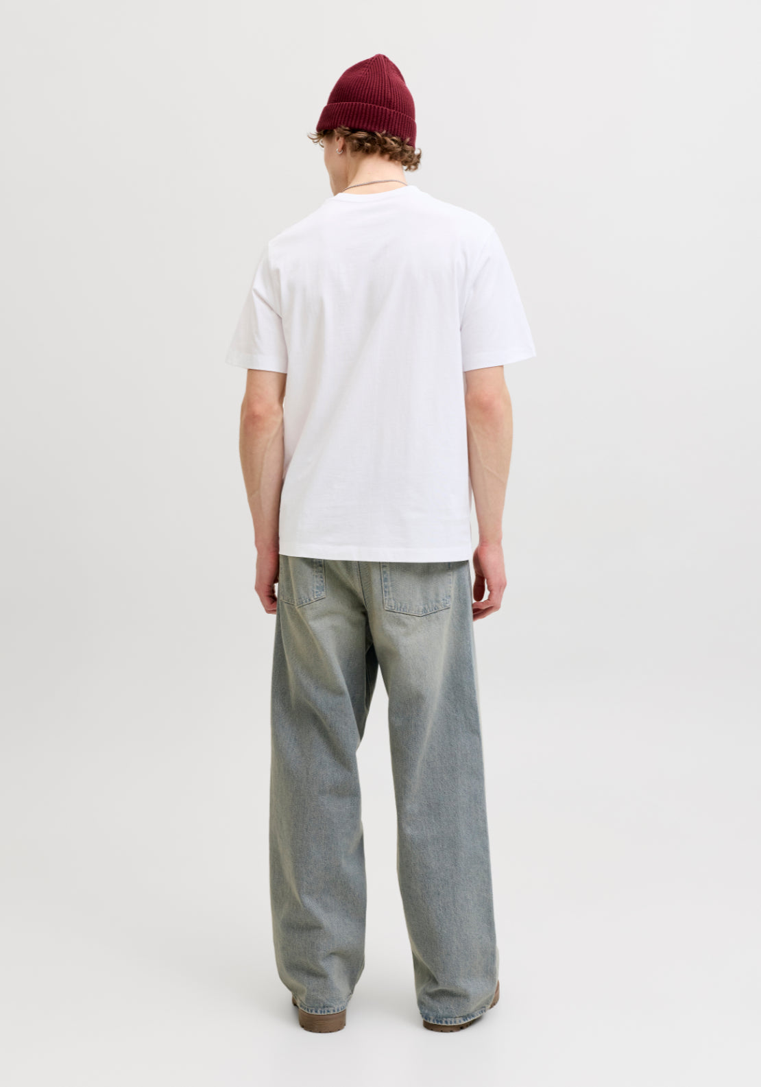 Jack &amp; Jones Short Sleeve Branded Cotton T-Shirt - White 2 Shaws Department Stores