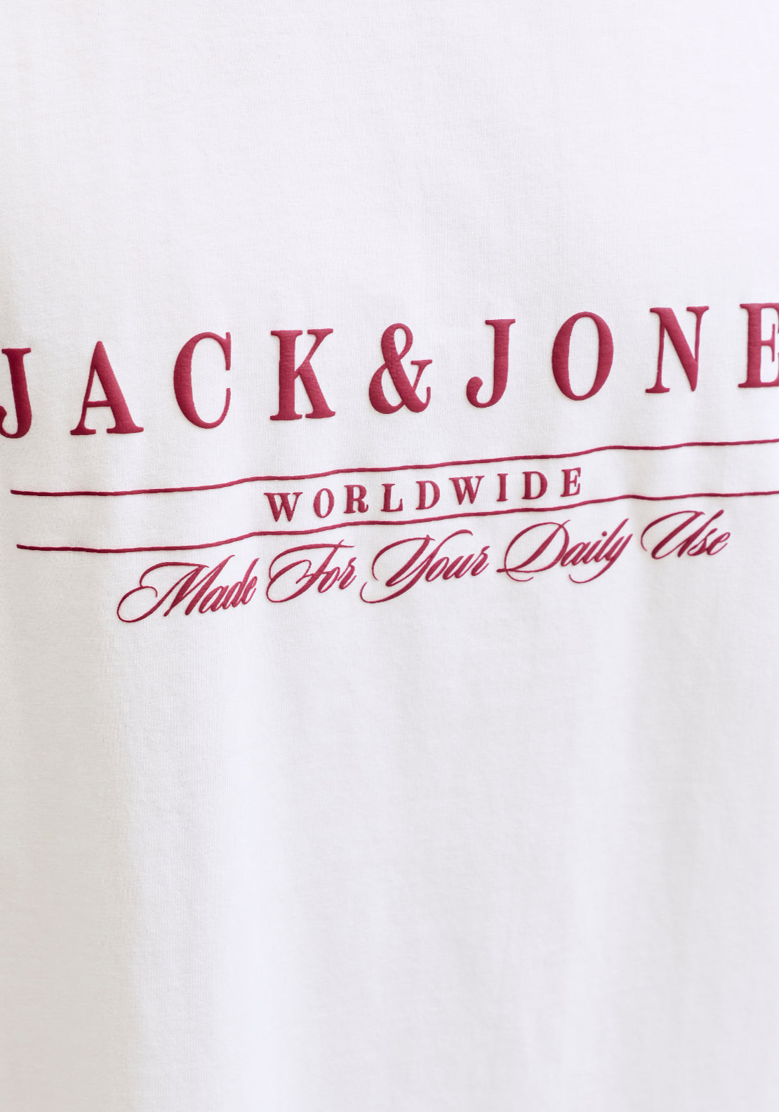 Jack &amp; Jones Short Sleeve Branded Cotton T-Shirt - White 5 Shaws Department Stores