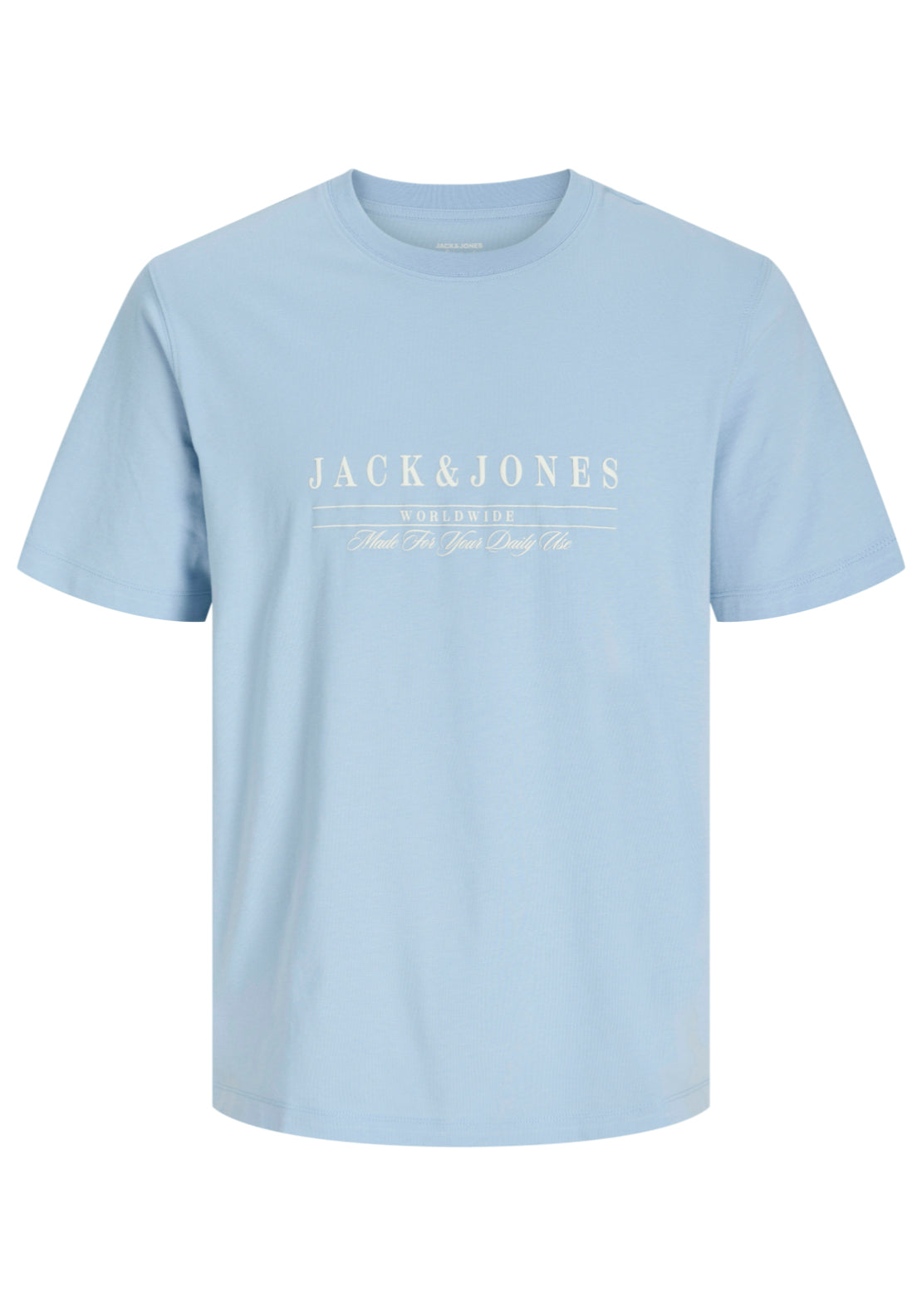 Jack &amp; Jones Short Sleeve Branded Cotton T-Shirt - Blue 7 Shaws Department Stores