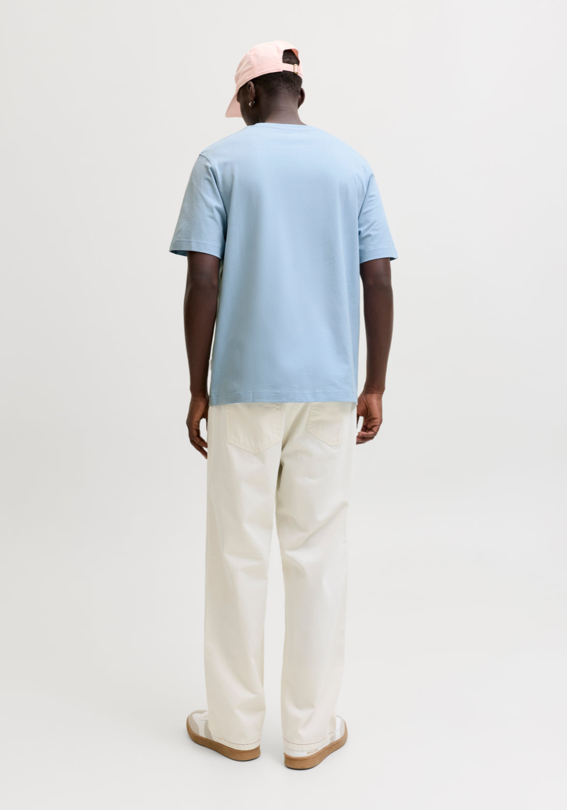 Jack &amp; Jones Short Sleeve Branded Cotton T-Shirt - Blue 2 Shaws Department Stores