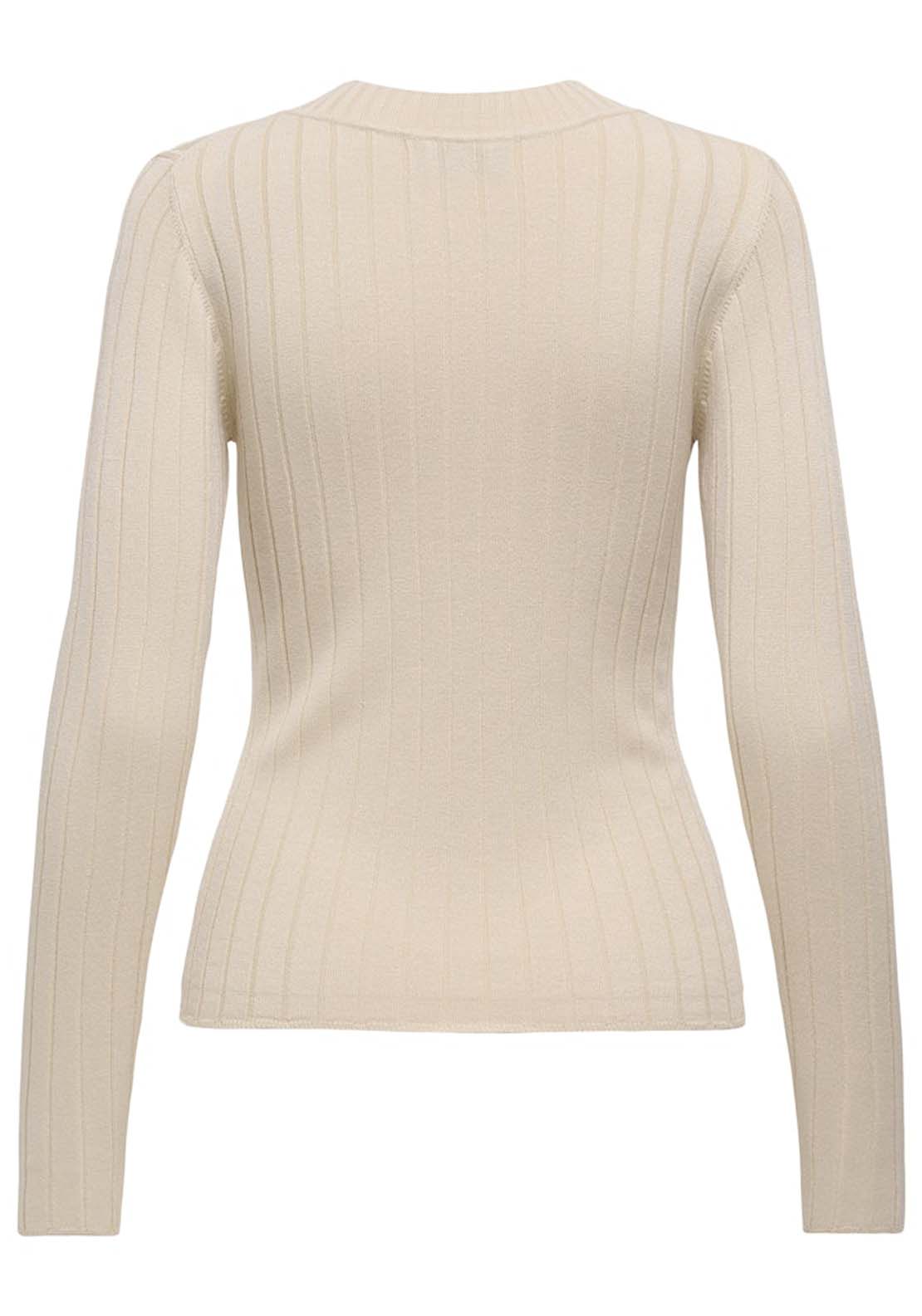 Jdy Long Sleeve Round Neck Jumper - Sandshell 6 Shaws Department Stores