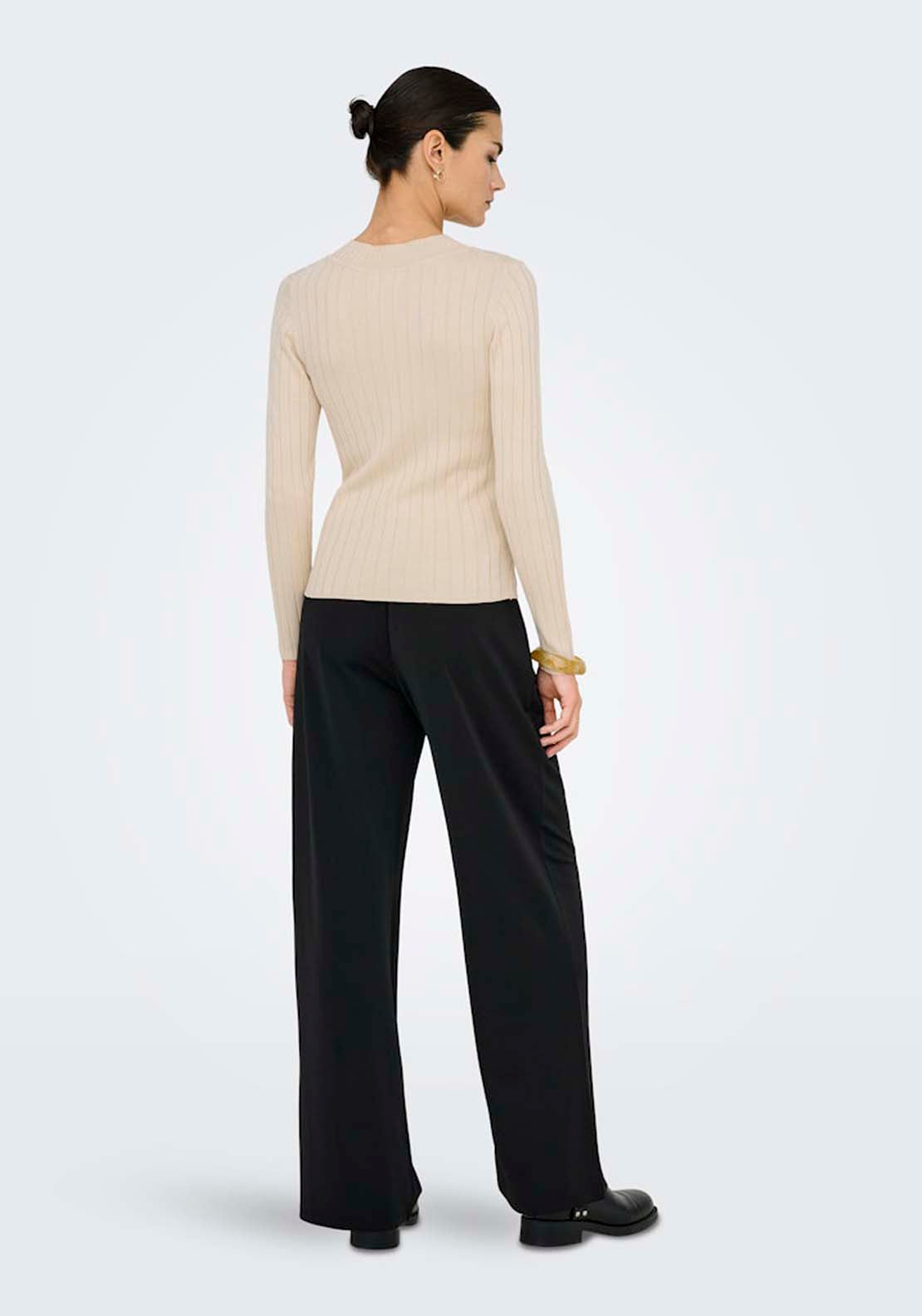 Jdy Long Sleeve Round Neck Jumper - Sandshell 2 Shaws Department Stores