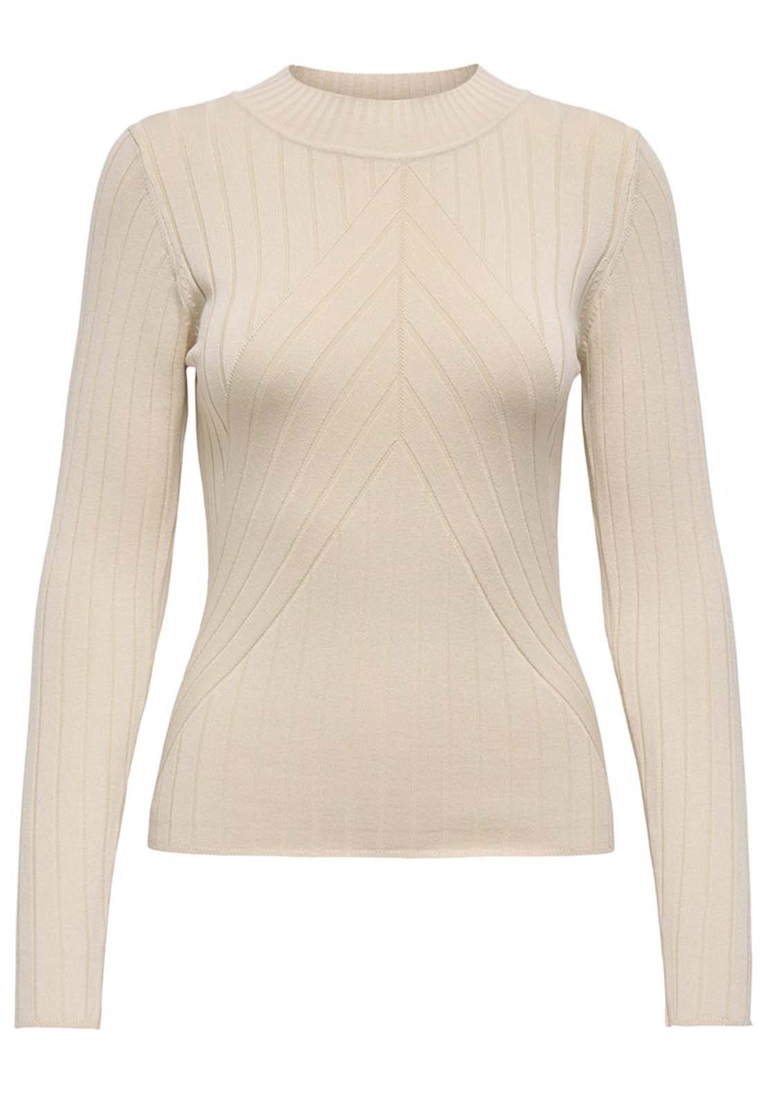 Jdy Long Sleeve Round Neck Jumper - Sandshell 5 Shaws Department Stores