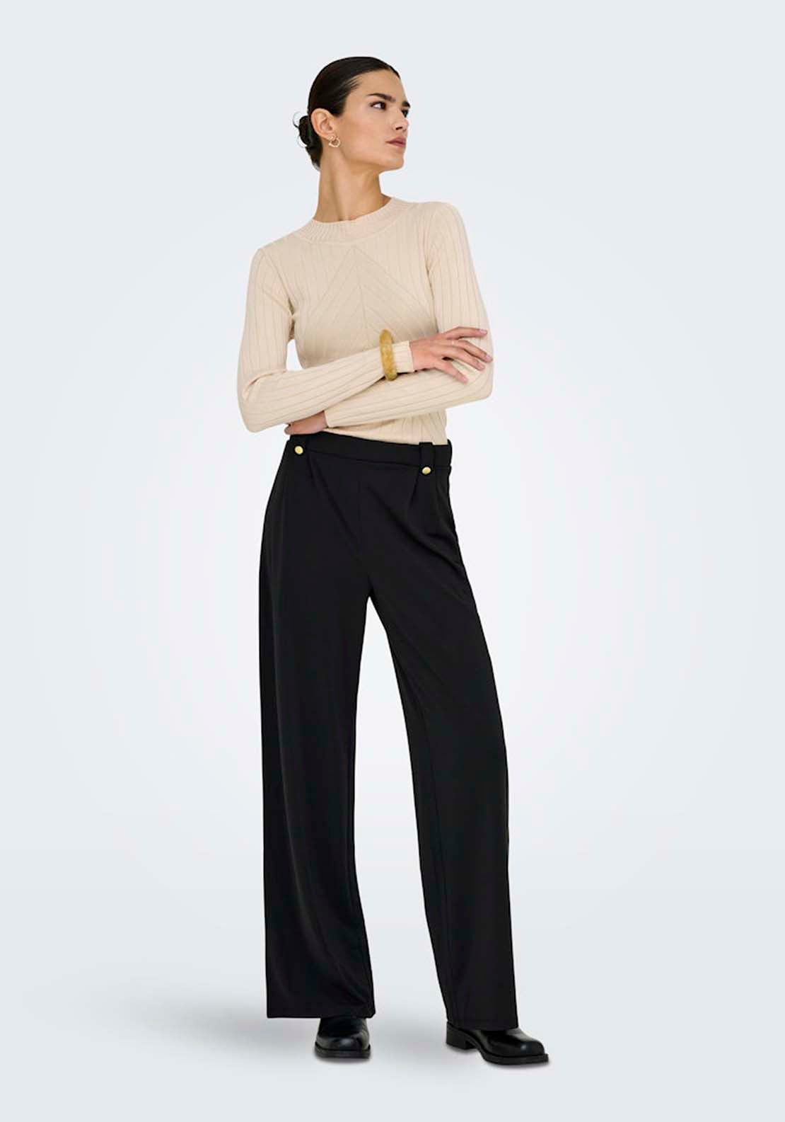 Jdy Long Sleeve Round Neck Jumper - Sandshell 4 Shaws Department Stores