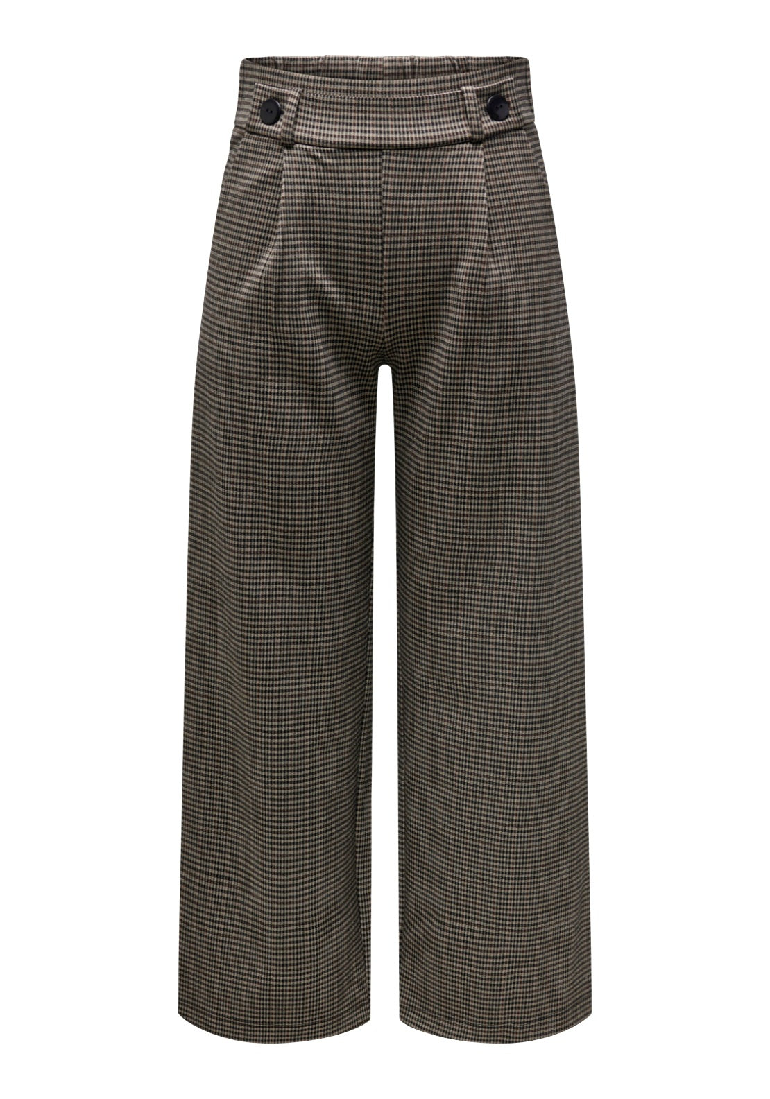 Jdy Geggo Mia Long Check Trousers - Cobblestone Mini Check 6 Shaws Department Stores