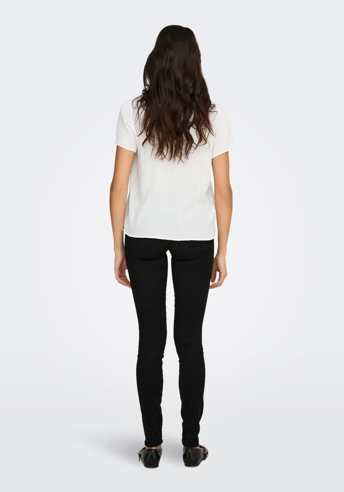 Jdy Lima Life Short Sleeve Top - Cloud Dancer 2 Shaws Department Stores