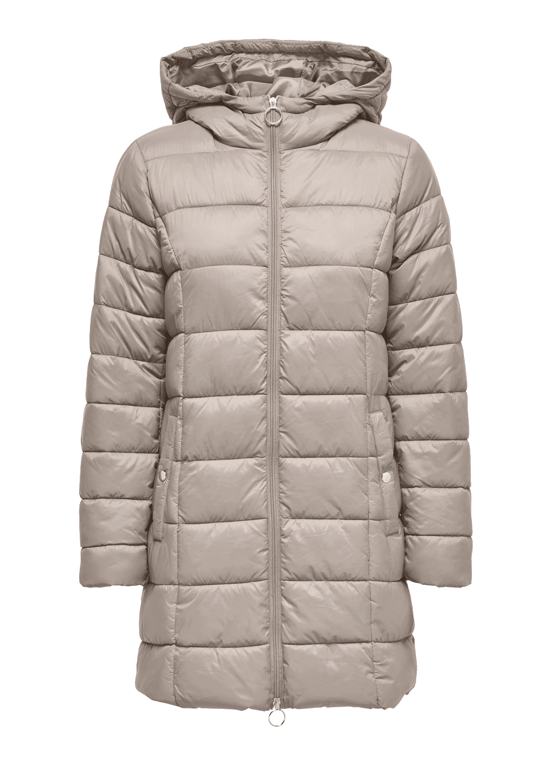 Jdy Zulu Long Hood Jacket - Grey 1 Shaws Department Stores