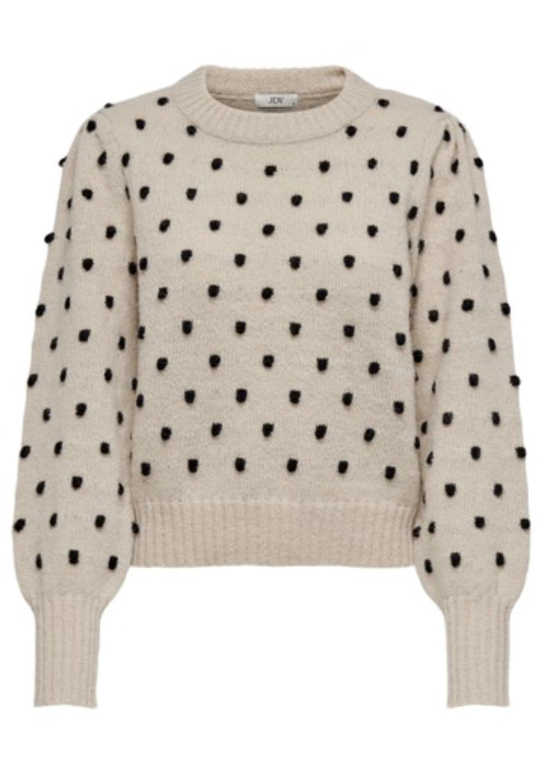 Sigrid Life Long Sleeve Pullover - Cement/black Dots