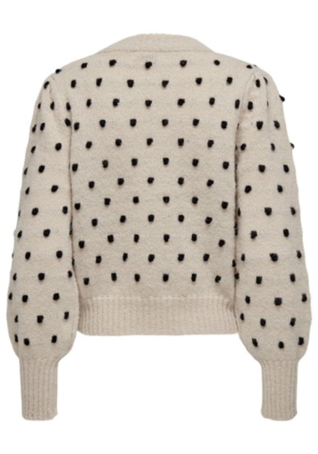 Sigrid Life Long Sleeve Pullover - Cement/black Dots