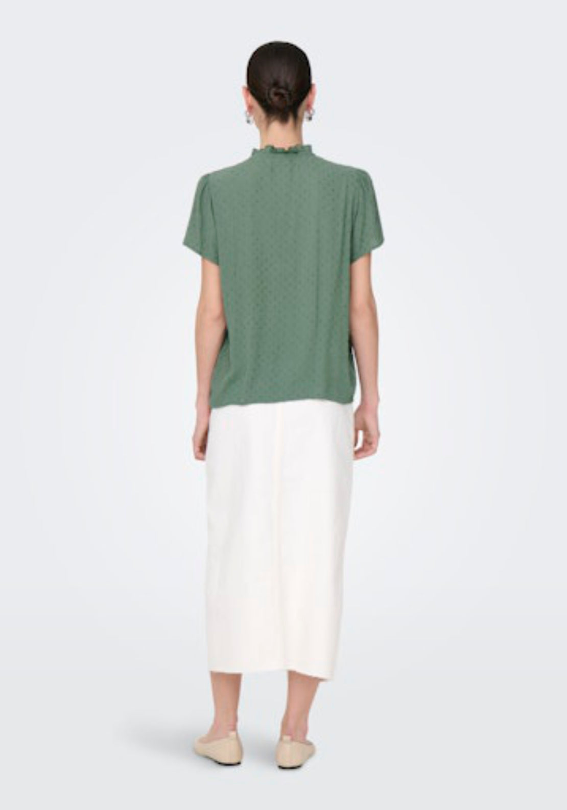 Jdy Lima Life Short Sleeve Top - Green 2 Shaws Department Stores