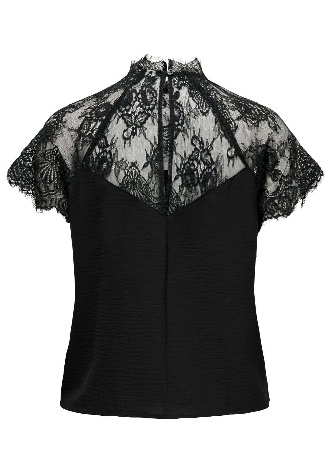 Jdy Lion Short Sleeve Lace Top - Black 4 Shaws Department Stores