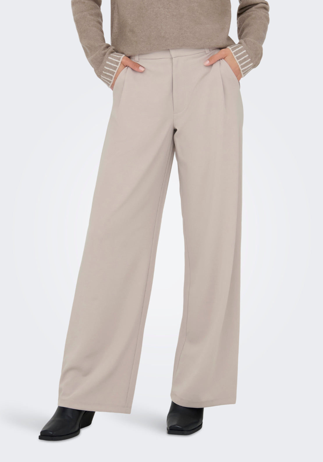 Jdy Geggo Life Occasion Trousers - Grey 1 Shaws Department Stores