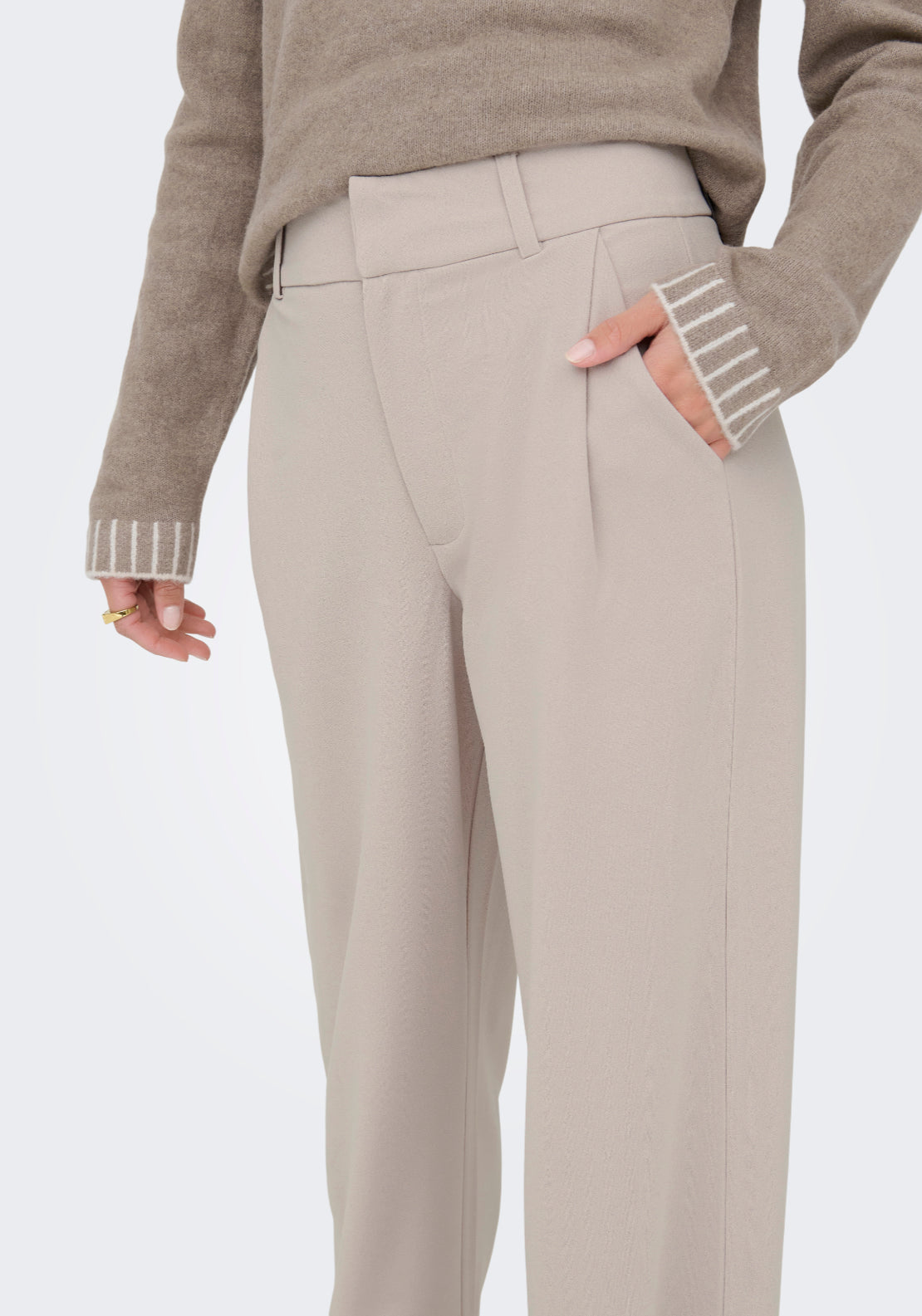 Jdy Geggo Life Occasion Trousers - Grey 3 Shaws Department Stores