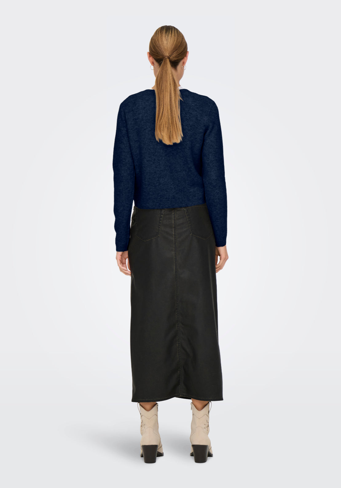 Jdy Chloe Long Sleeve Cardigan - Night Sky Melange 2 Shaws Department Stores