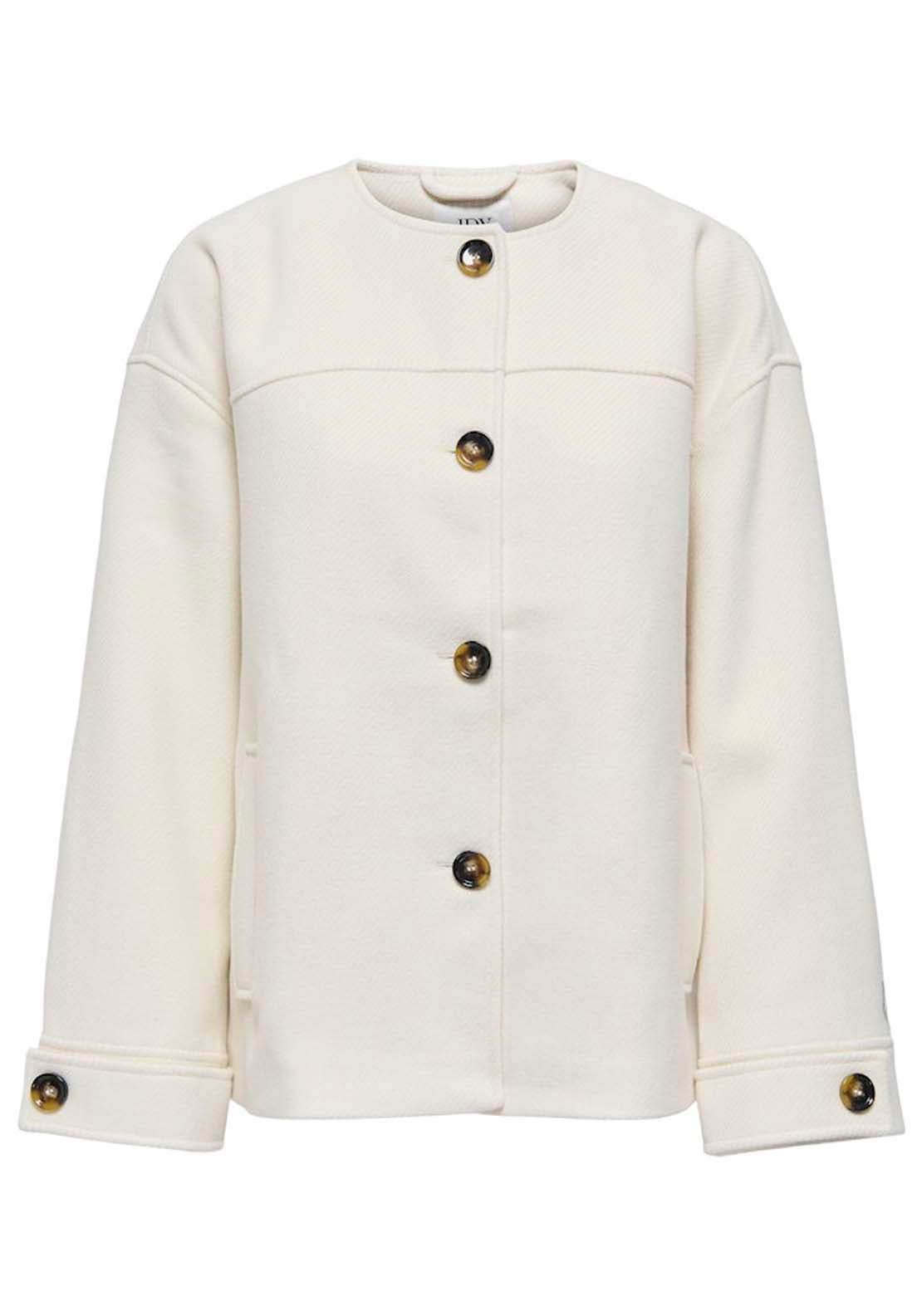 Jdy Short Buttoned Jacket - Tofu 1 Shaws Department Stores