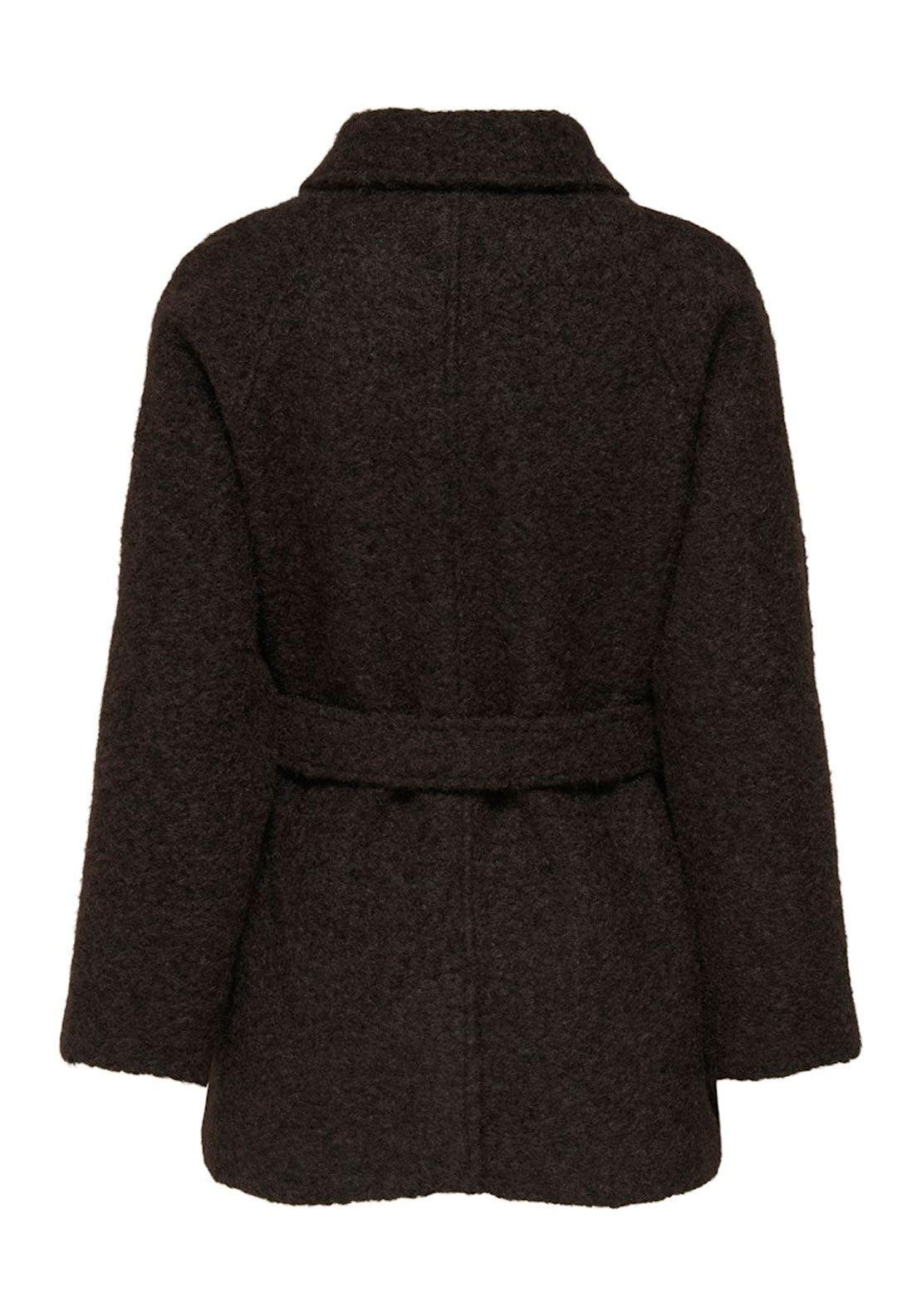 Jdy Boucle Coat With Belt - Brown 7 Shaws Department Stores