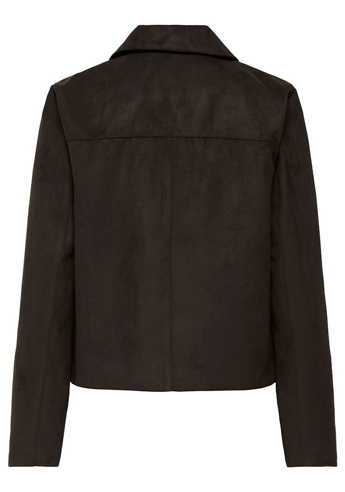 Jdy Faux Suede Short Buttoned Jacket - Brown 4 Shaws Department Stores