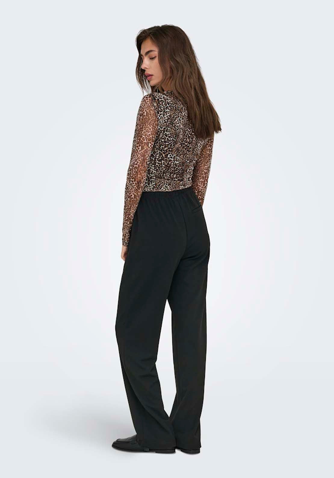 Jdy Wide Leg String Trousers - Black 2 Shaws Department Stores