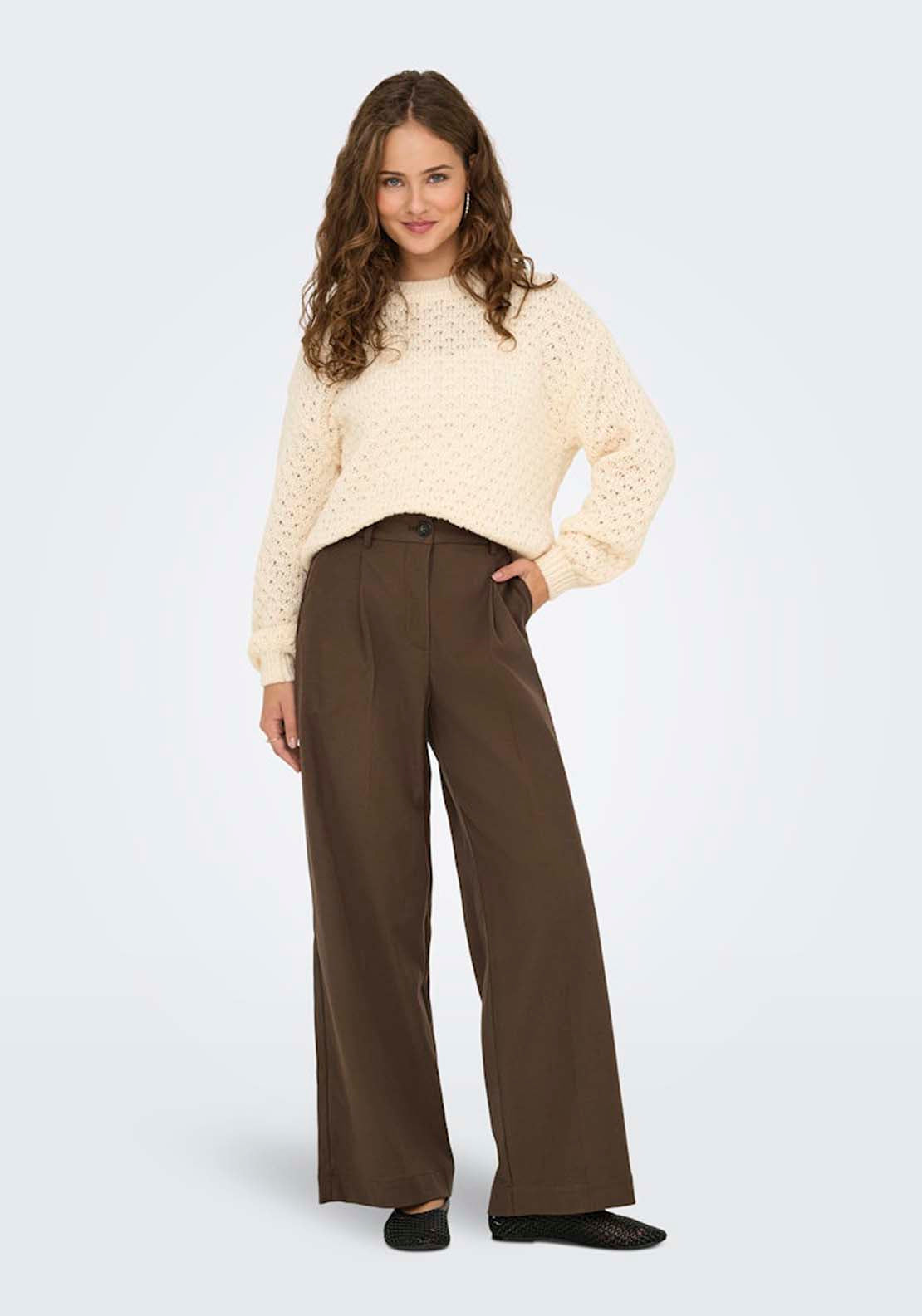 Jdy Long Sleeve Pullover - Sandshell 5 Shaws Department Stores