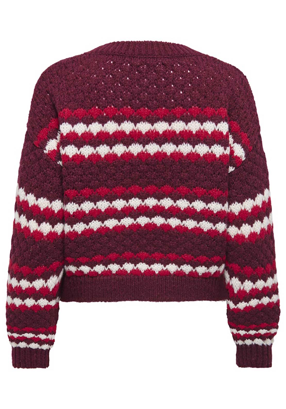 Jdy Long Sleeve Pullover - Maroon Banner/sandshell 2 Shaws Department Stores