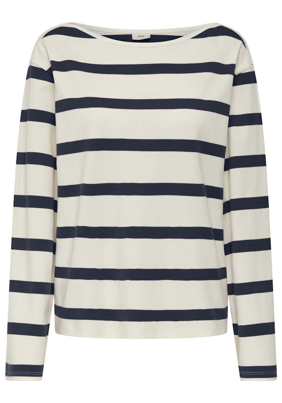 Jdy Long Sleeve Top - Cloud Dancer Total Eclipse 1 Shaws Department Stores