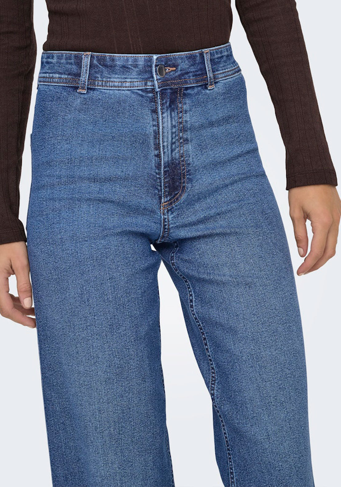 Jdy High Waist Wide Leg Jeans - Blue 4 Shaws Department Stores