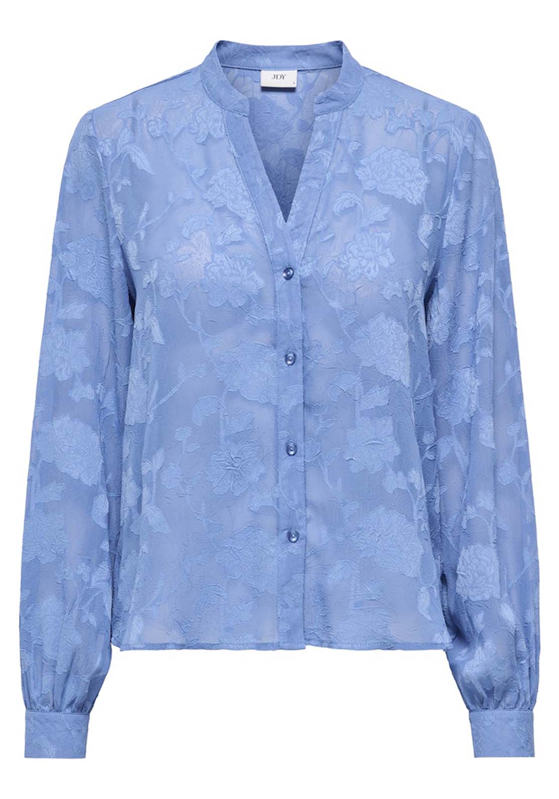 Jdy Long Sleeve V-Neck Shirt - Ebb And Flow 1 Shaws Department Stores